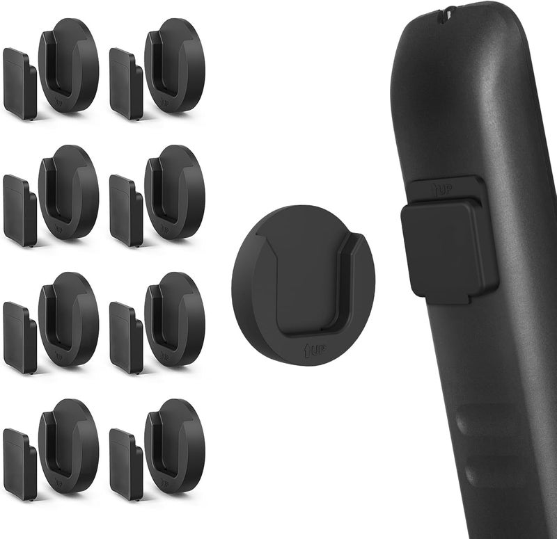 YYILIS Magnetic Remote Control Holder Wall Mount, Self-Adhesive Bedside Caddy for TV Backside/Bedroom/Office/RV Home Organizer Storage(Black 8) - Image 1